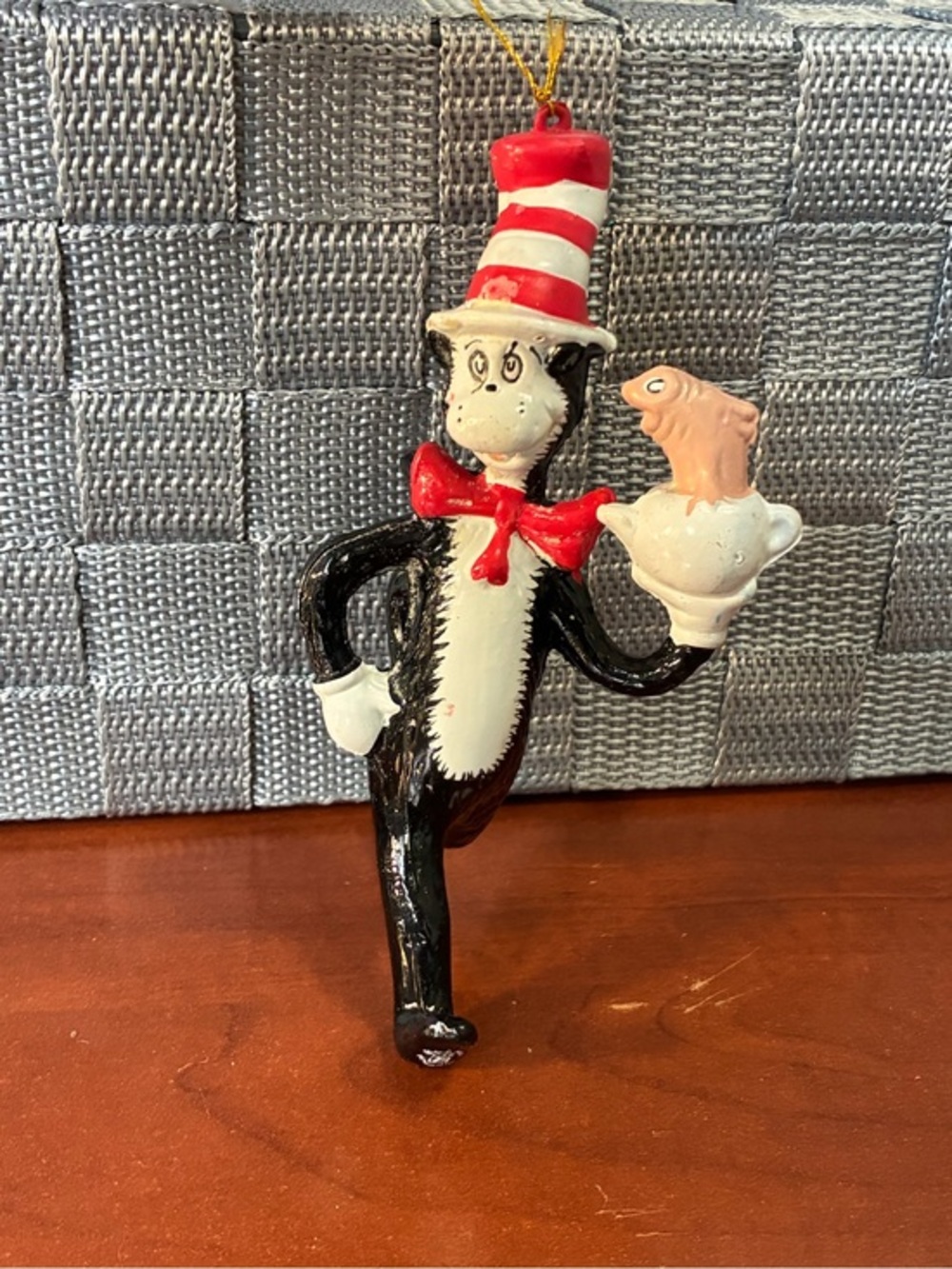 Dr. Seuss Cat in the Hat Red & Black Holiday Ornament vintage